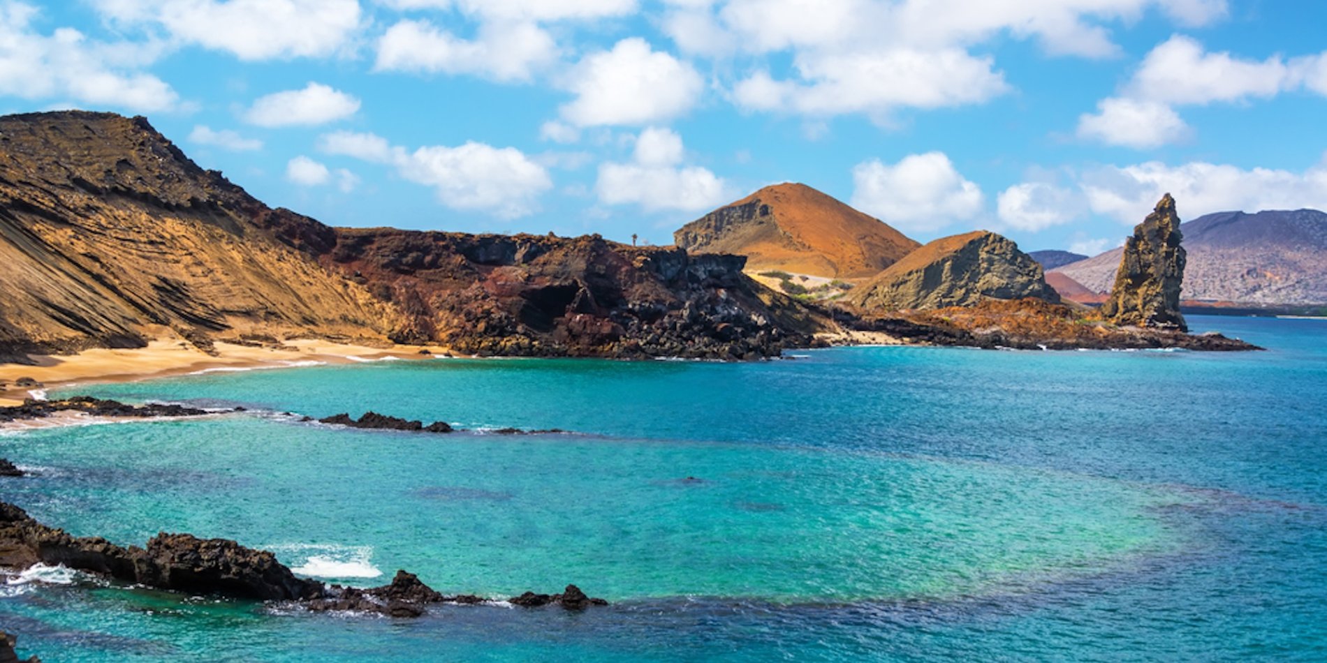 A calm, clear cove off of the shores of the Galapagos Islands, Ecuador.