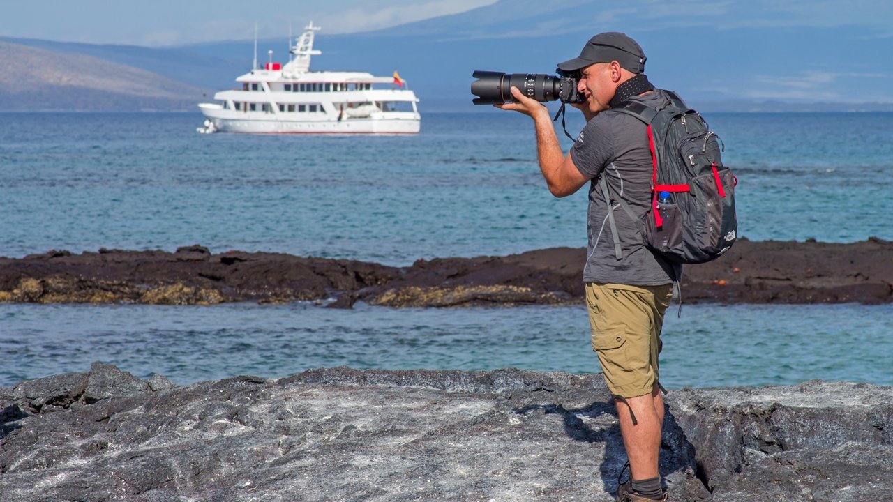 Photographer in the Galapagos