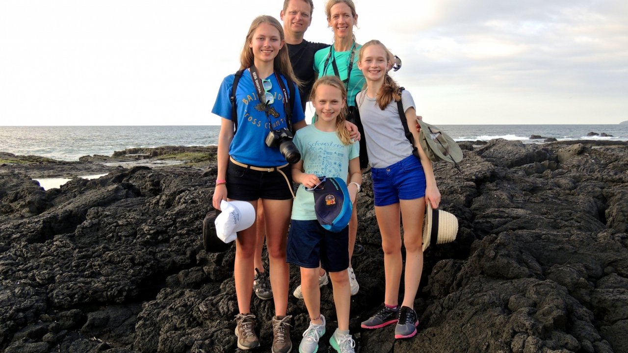 family in Galapagos