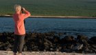 woman on galapagos beach