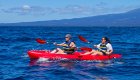 red kayak in the Galapagos